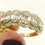 Load image into Gallery viewer, 14K Solid Yellow Gold Diamond Band Ring.