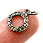 Load image into Gallery viewer, DC855. Diamond Sterling Silver Round Charm