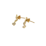 Load image into Gallery viewer, ER416792Y. 14K Solid Gold Diamond Tree Hearts Dangle Earrings