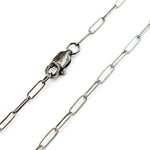 Load image into Gallery viewer, Oxidized Sterling Silver Smooth Paperclip Necklaces