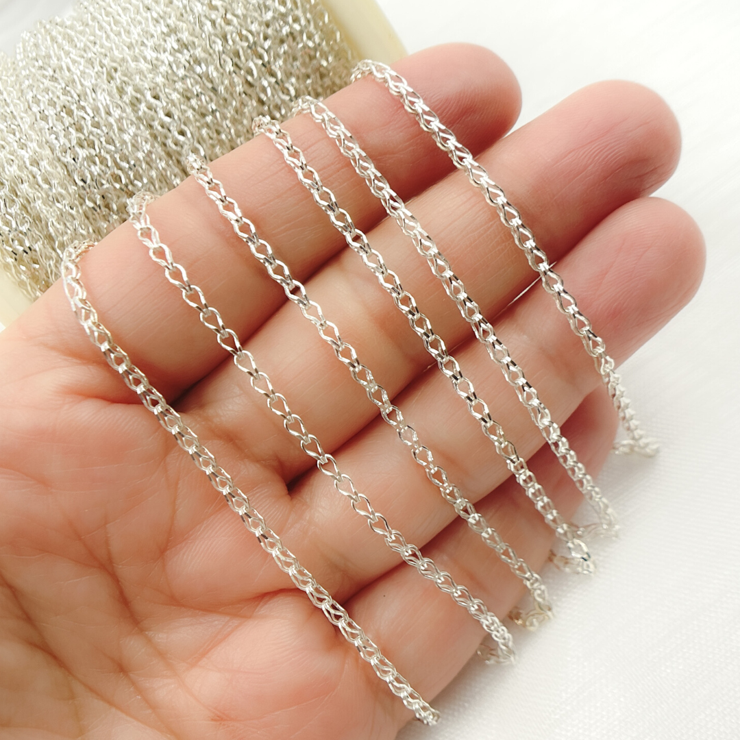 Z32SS. Sterling Silver 1.7mm Wheat Chain