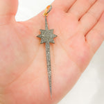 Load image into Gallery viewer, DP225. Diamond Silver Spike with Star Pendant