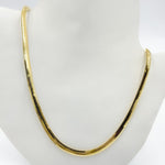Load image into Gallery viewer, 420CCTDBRA8. 14K Solid Gold Flat Snake Necklace