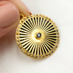 Load image into Gallery viewer, Buy Diamond Sterling Silver Round Enamel Pendant with Gemstone
