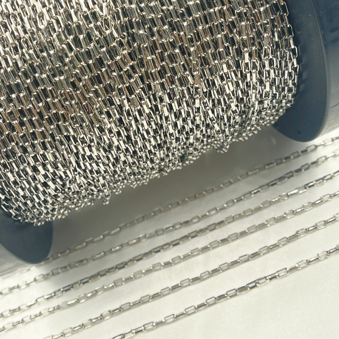 Buy Oxidized Sterling Silver Smooth Box Link Chain