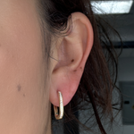 Load image into Gallery viewer, HP401932Y. 14K Solid Gold Rectangle Hoops
