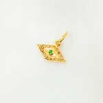 Load image into Gallery viewer, GDP539. 14K Solid Gold Diamond Eye Charm with Gemstone