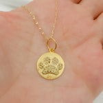 Load image into Gallery viewer, GDP501. 14K Solid Gold Diamond Paw Round Charm