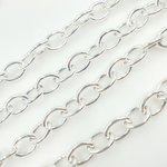 Load image into Gallery viewer, Sterling Silver Smooth Oval Hollow Link Chain