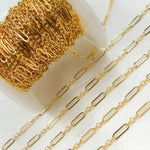 Load image into Gallery viewer, Gold-Filled Flat Long & Short Links Chains
