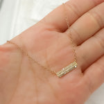 Load image into Gallery viewer, NFD71091. 14K Solid Gold Bar Diamond Necklace