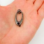 Load image into Gallery viewer, Black Rhodium Sterling Silver Clasp