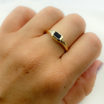 Load image into Gallery viewer, 14K Solid Gold Blue Sapphire Ring.