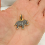 Load image into Gallery viewer, DP441. Diamond Sterling Silver Elephant Pendant