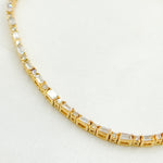 Load image into Gallery viewer, BTN65081. 14k Solid Gold Diamond Baguette Bracelet