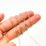 Load image into Gallery viewer, 1023SS+GF. Two Tone Oval and Round Links Chain