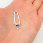 Load image into Gallery viewer, White Sterling Silver Oval Clasp