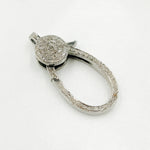 Load image into Gallery viewer, DC671. Diamond Sterling Silver Pear Shape Trigger Clasp