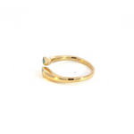 Load image into Gallery viewer, 14k Solid Gold Emerald and Diamond Drops Ring.