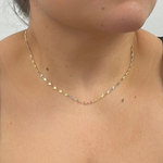 Load image into Gallery viewer, 14K Solid Tri-Color Diamond Cut Marina Link and Smooth Oval Link Chain