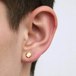 Load image into Gallery viewer, Buy 14K Solid Gold Rectangle Stud Earrings