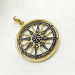 Load image into Gallery viewer, Silver Round Sun Pendant with Gemstone