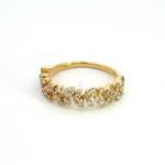 Load image into Gallery viewer, 14k Solid Gold Leaves Ring.