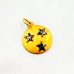 Load image into Gallery viewer, DC088. Diamond Sterling Silver Round Star Charm