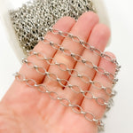 Load image into Gallery viewer, Oxidized Sterling Silver Oval and Round Links Chain
