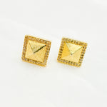 Load image into Gallery viewer, Diamond Sterling Silver Square Studs