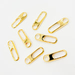 Load image into Gallery viewer, 20MM Gold Plated Shiny Sterling Silver Oval Clasp