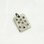 Load image into Gallery viewer, DC018. Diamond & Sterling Silver Rectangle Charm
