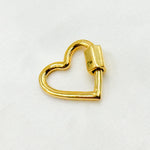Load image into Gallery viewer, DC1003. Sterling Silver Heart Screw Clasp