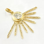 Load image into Gallery viewer, DP343. Diamond Silver Fancy Shape Pendant with Polki Diamond