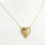 Load image into Gallery viewer, NFE71508. 14K Solid Gold Diamond Heart Necklace