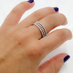 Load image into Gallery viewer, 14k Solid Gold Diamond Band Ring.