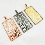 Load image into Gallery viewer, DP150. Diamond Sterling Silver Rectangle Pendant
