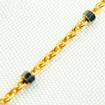 Load image into Gallery viewer, Gold Plated 925 Sterling Silver Satellite Black Rhodium Cube Chains