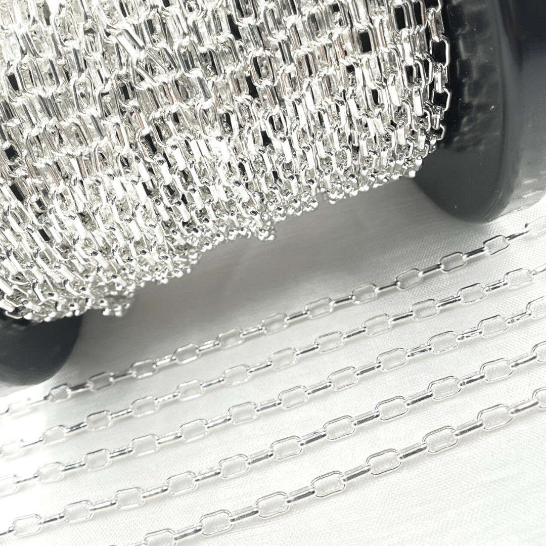 Z86SS. 925 Sterling Silver Smooth Box Chain