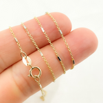 Load image into Gallery viewer, 14k Solid Gold Tube Satellite Two Tone Chain