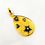 Load image into Gallery viewer, DP482. Diamond Sterling Silver Drop Heart & Star Pendant