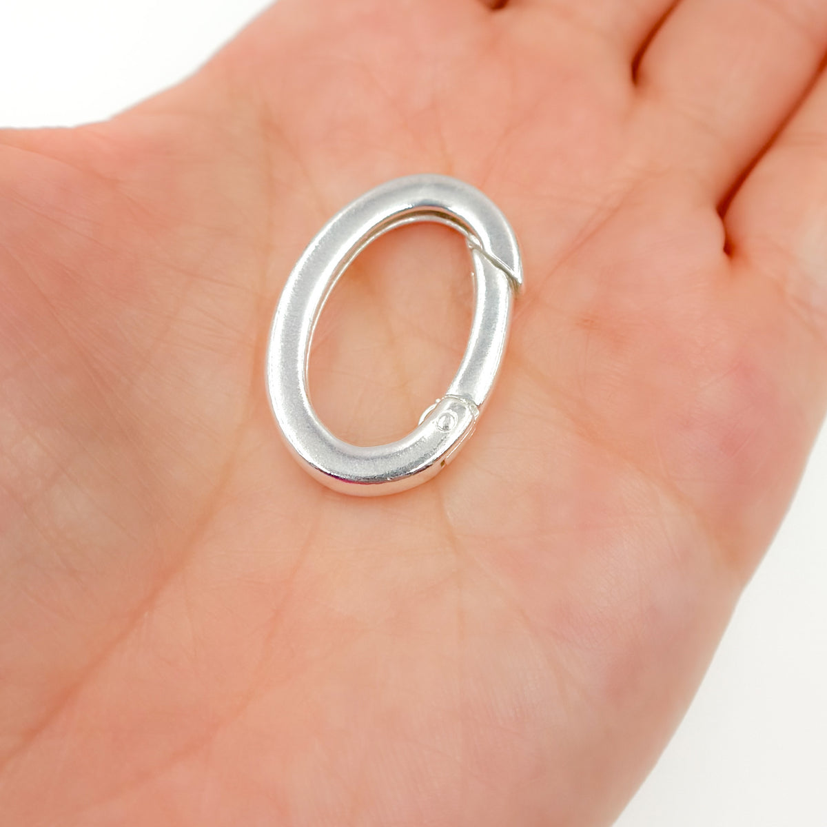 Buy 28MM White Sterling Silver Oval Clasp