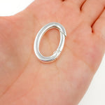 Load image into Gallery viewer, Buy 28MM White Sterling Silver Oval Clasp