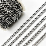 Load image into Gallery viewer, Oxidized Sterling Curb Chain