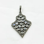 Load image into Gallery viewer, DSP012. Diamond Sterling Silver Fancy Shape Pendant with Gemstone