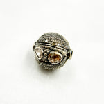Load image into Gallery viewer, DC843. Diamond & Sterling Silver Round Bead