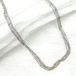 Load image into Gallery viewer, 925 Sterling Silver Oxidized Cube Satellite Finished Necklace. Z36OXNecklace
