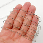 Load image into Gallery viewer, Oxidized Sterling Silver Twisted Oval Link Chain
