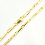 Load image into Gallery viewer, 14K Solid Gold Paperclip Diamond Cut Chain