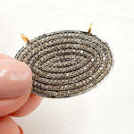 Load image into Gallery viewer, DC279. Diamond Sterling Silver Oval Pendant